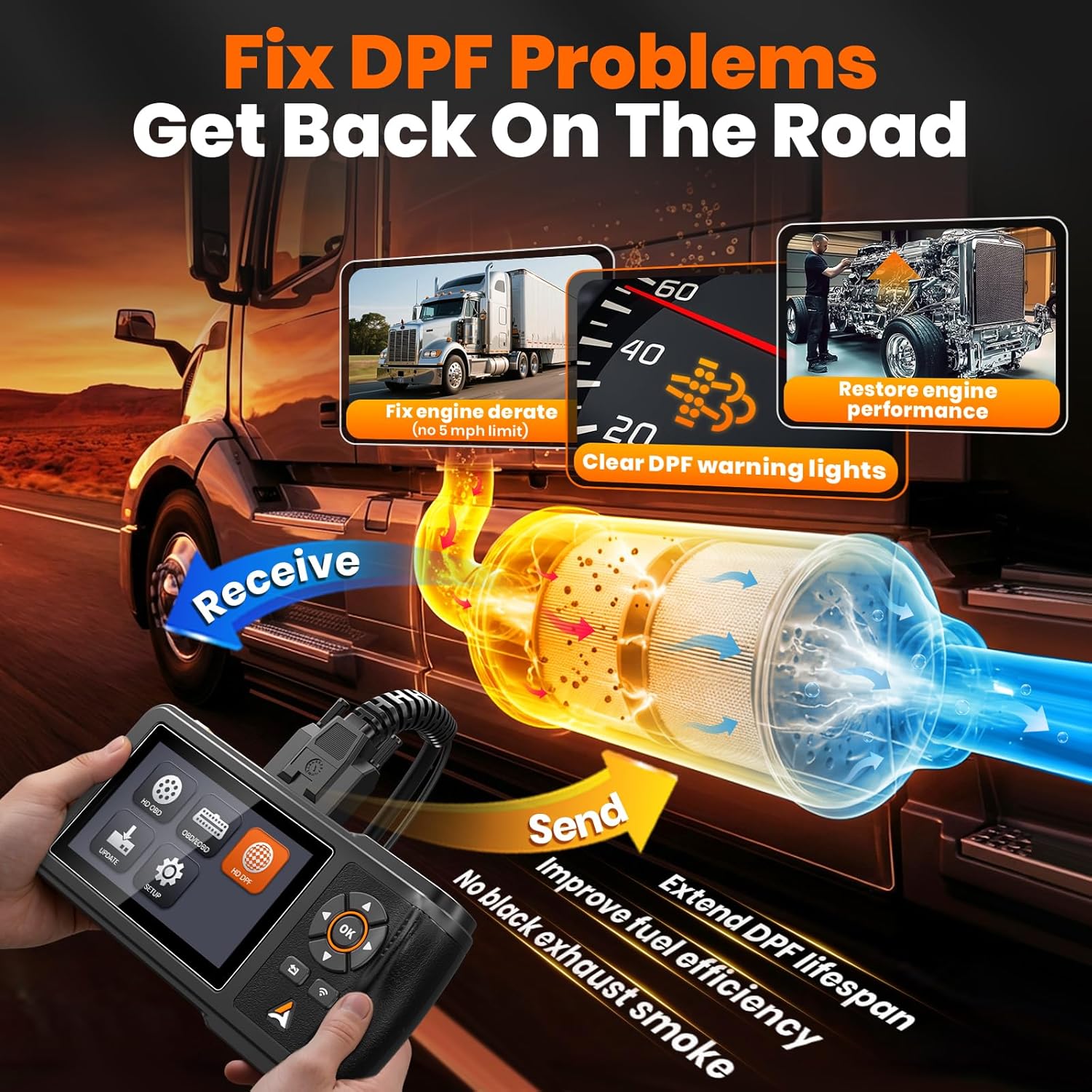 Thumbnail 2 de ANCEL HD430 Truck Scanner 4.3-inch 🛠