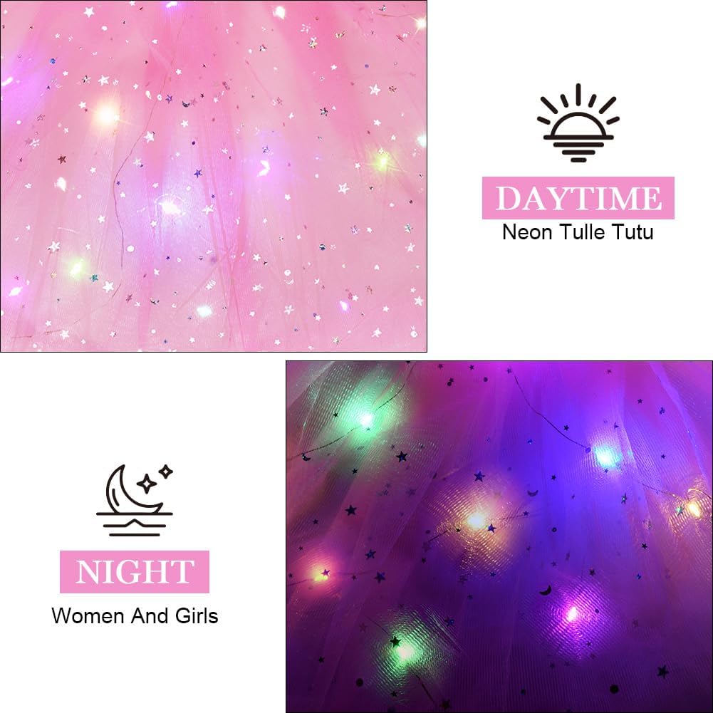 Detalle de URAQT Gonna Tulle LED per Bambina — Gonna a tutù luminosa con 3 modalità