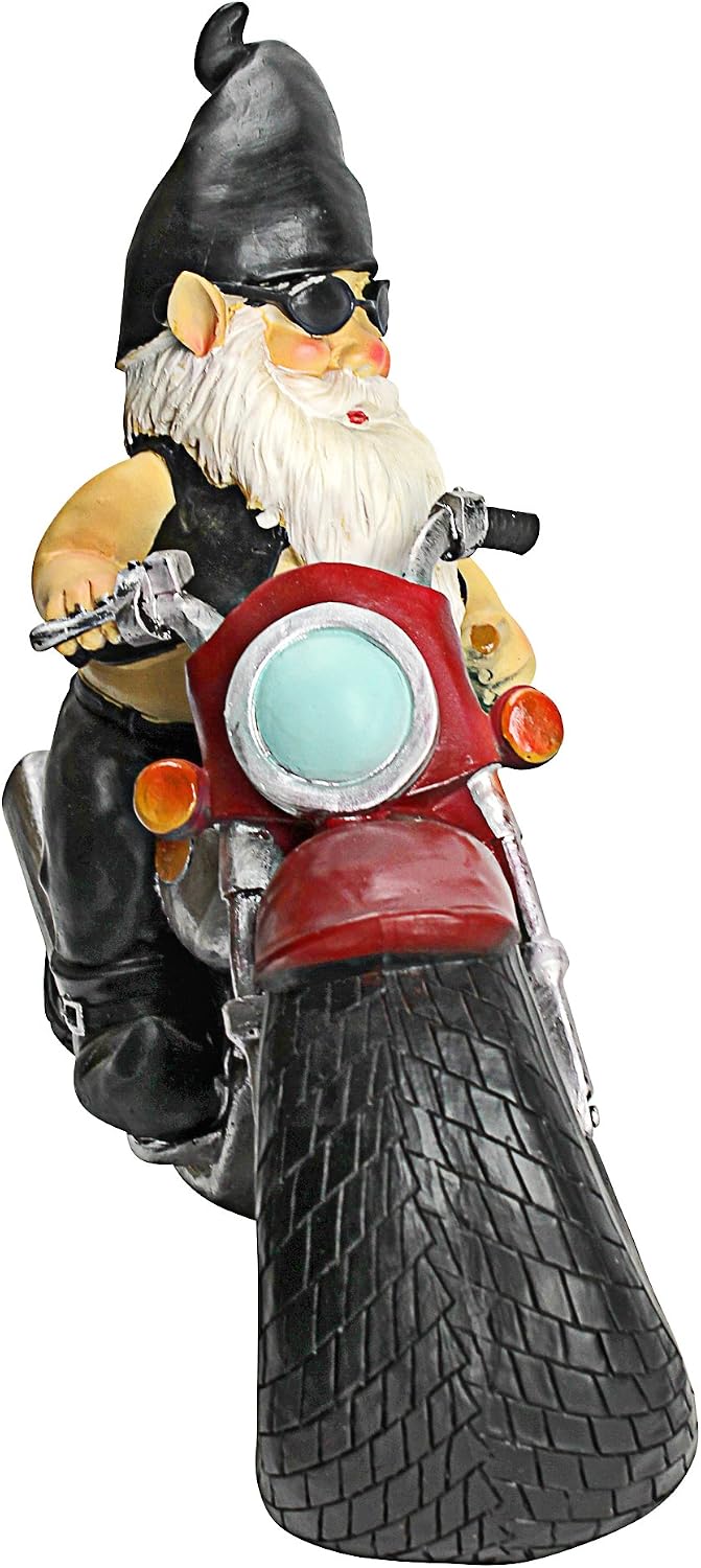 Thumbnail 5 de Design Toscano QM7512103 – malowana figurka ogrodowa krasnala motocyklisty