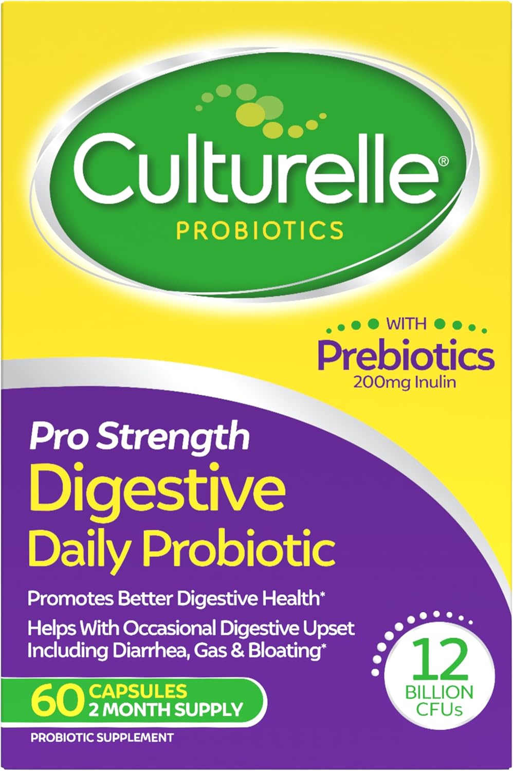 Detalle de Culturelle 049100401430 Pro Strength Probiotic Capsules, 12 Billion CFUs, 60 Count
