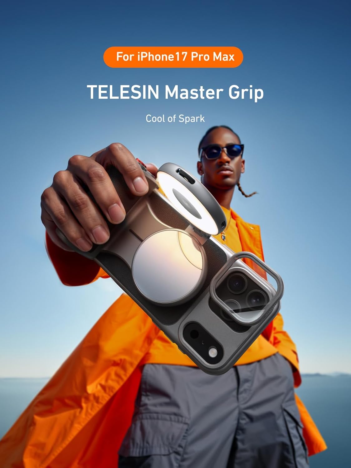 Detalle 2 de TELESIN Master Grip Kit for iPhone 17 Pro Max 3200mAh