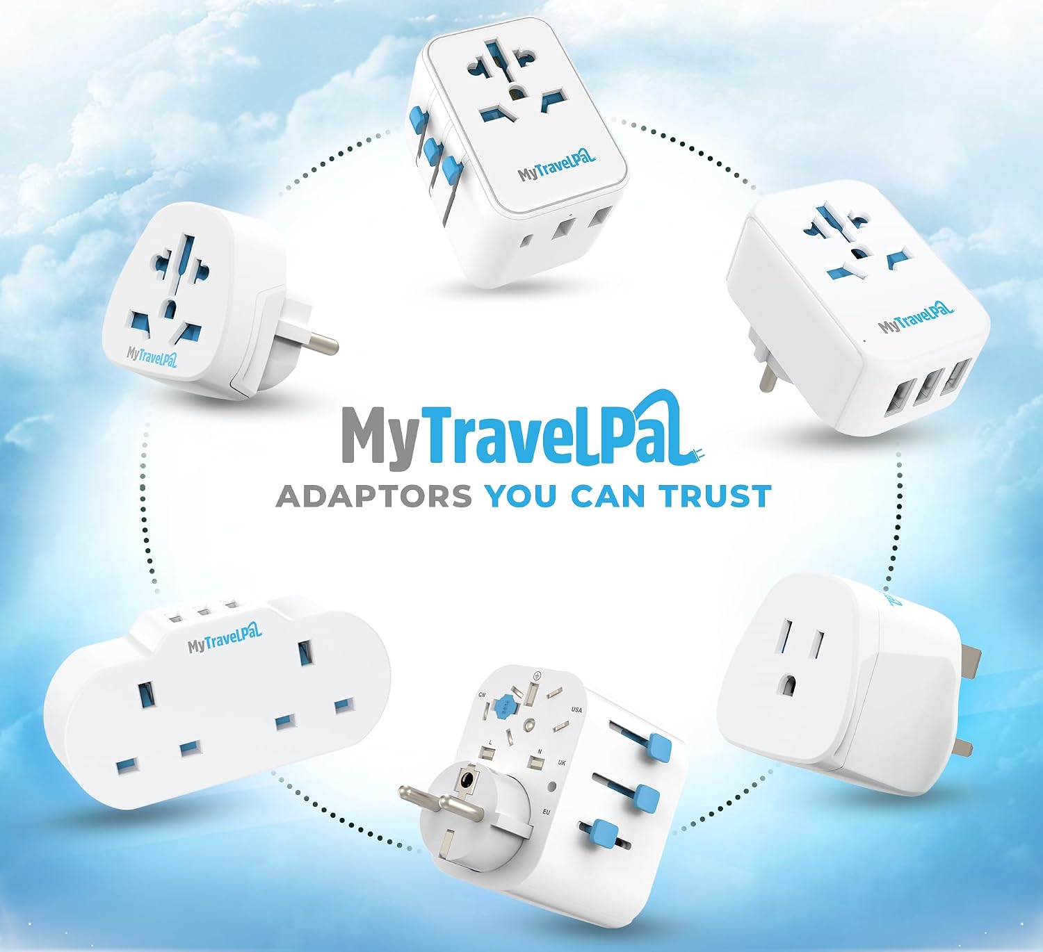 Thumbnail 5 de MyTravelPal Universal Travel Adapter with 20W PD USB-C (UK Safety Standard BS8546)