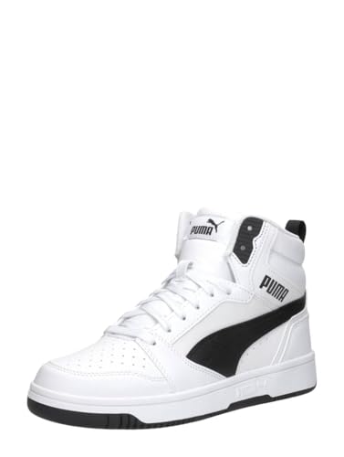 Detalle 2 de PUMA Unisex Kids Rebound V6 Mid Jr – Zapatillas en cuero sintético para niños, talla 38 EU