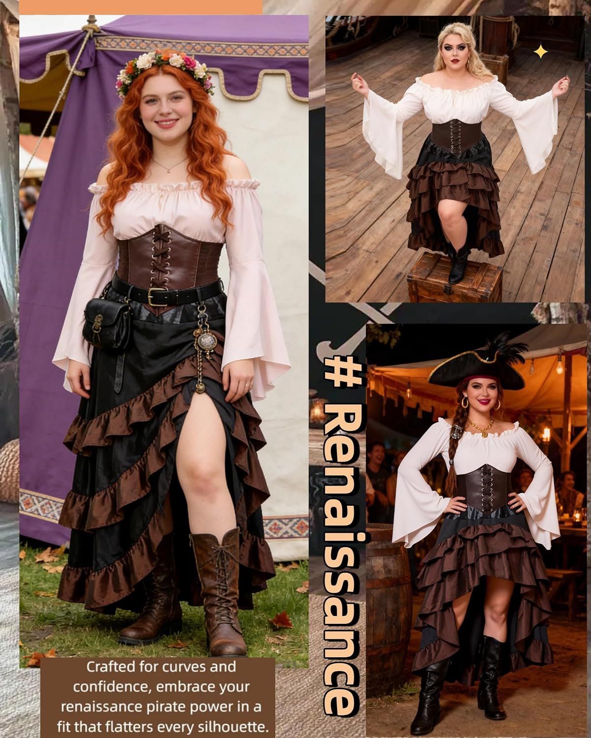 Detalle 2 de Women's Pirate Costume, Polyester