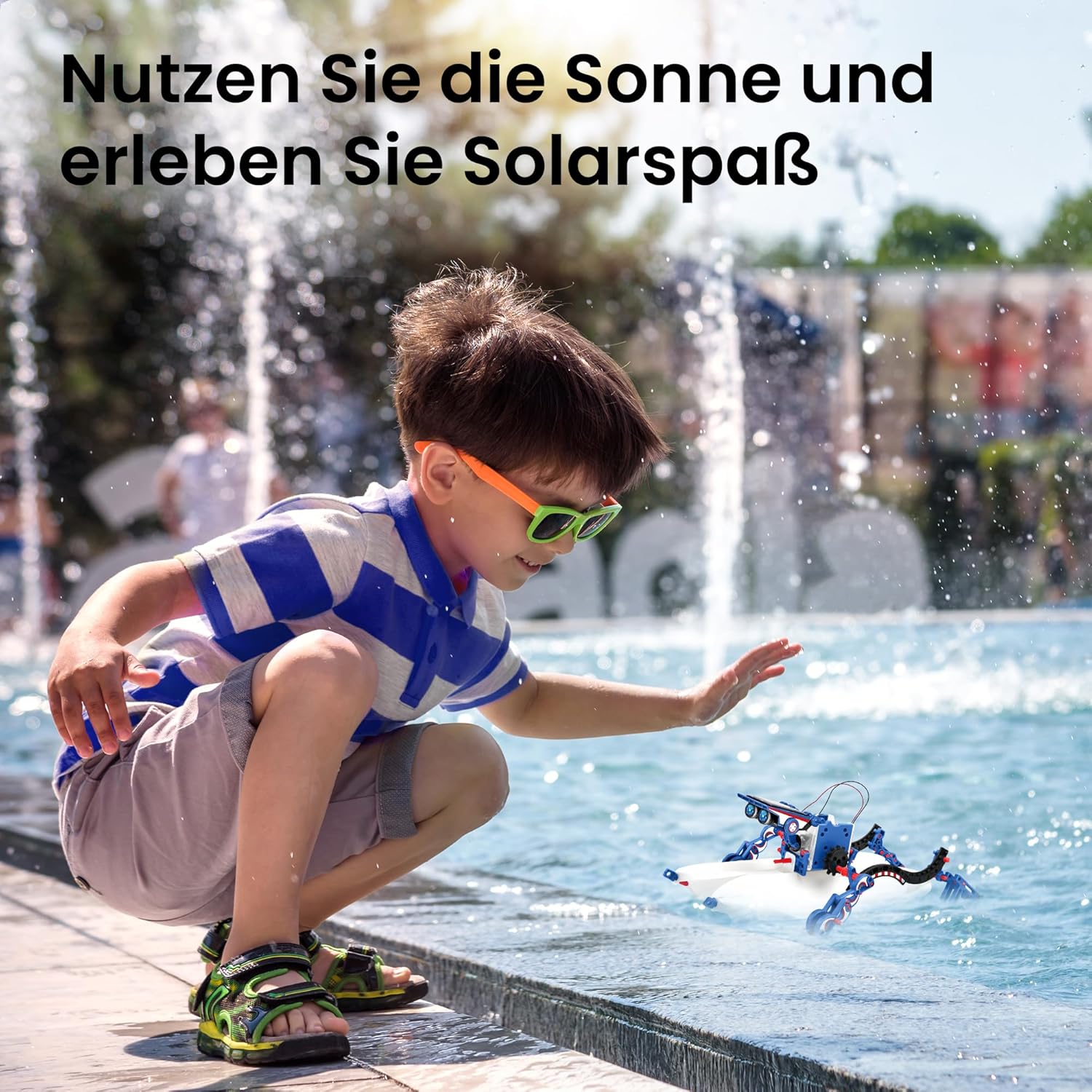 Detalle de Sillbird Solar STEM Roboter Bausatz – 12-in-1 Lernspielzeug ab 8 Jahren, 190 Teile