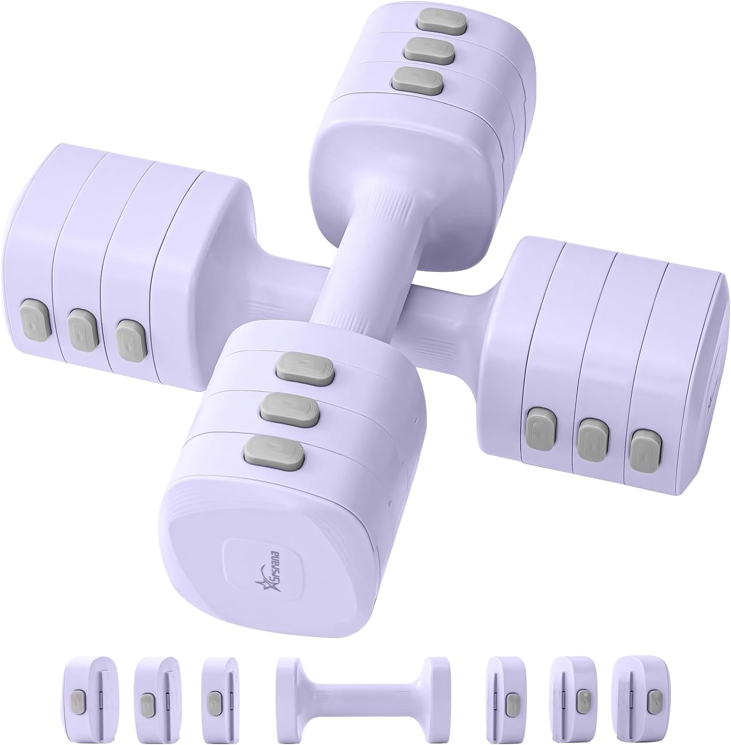 Detalle de Srsrana 2-in-1 Adjustable Dumbbell & Kettlebell Set, Quick-Change Weights