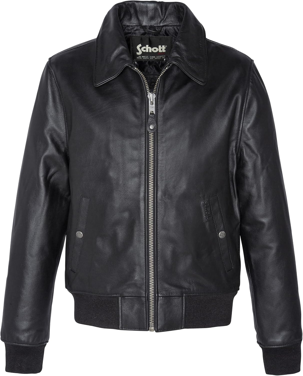 Detalle de Schott NYC Lc930d Blouson Homme en cuir noir - taille XL