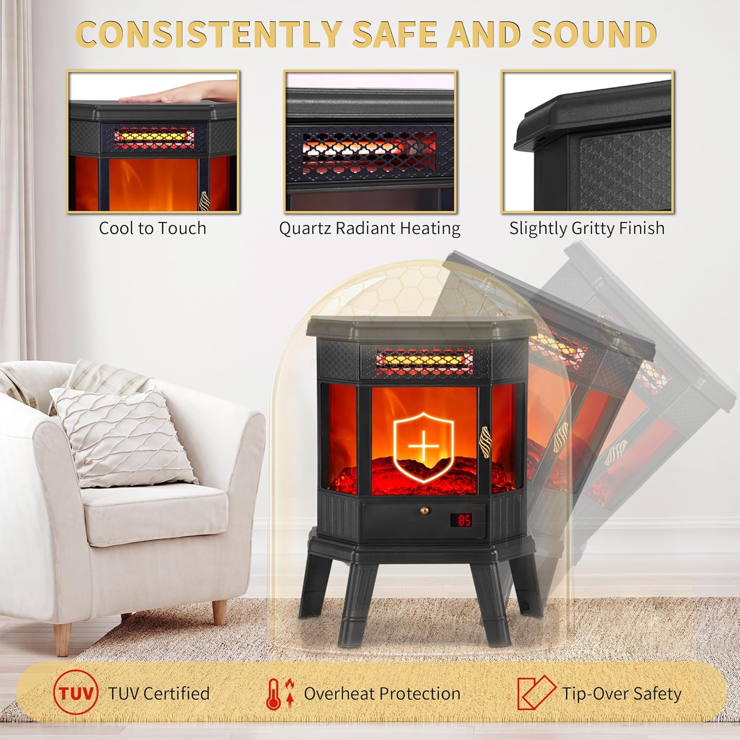 Thumbnail 5 de RealSmart 22-in Electric Fireplace