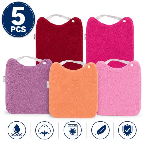 Thumbnail 9 de HOMYBABY Pack 5 Baberos Rizo Bebe: impermeables y absorbentes, 29×25 cm, reutilizables