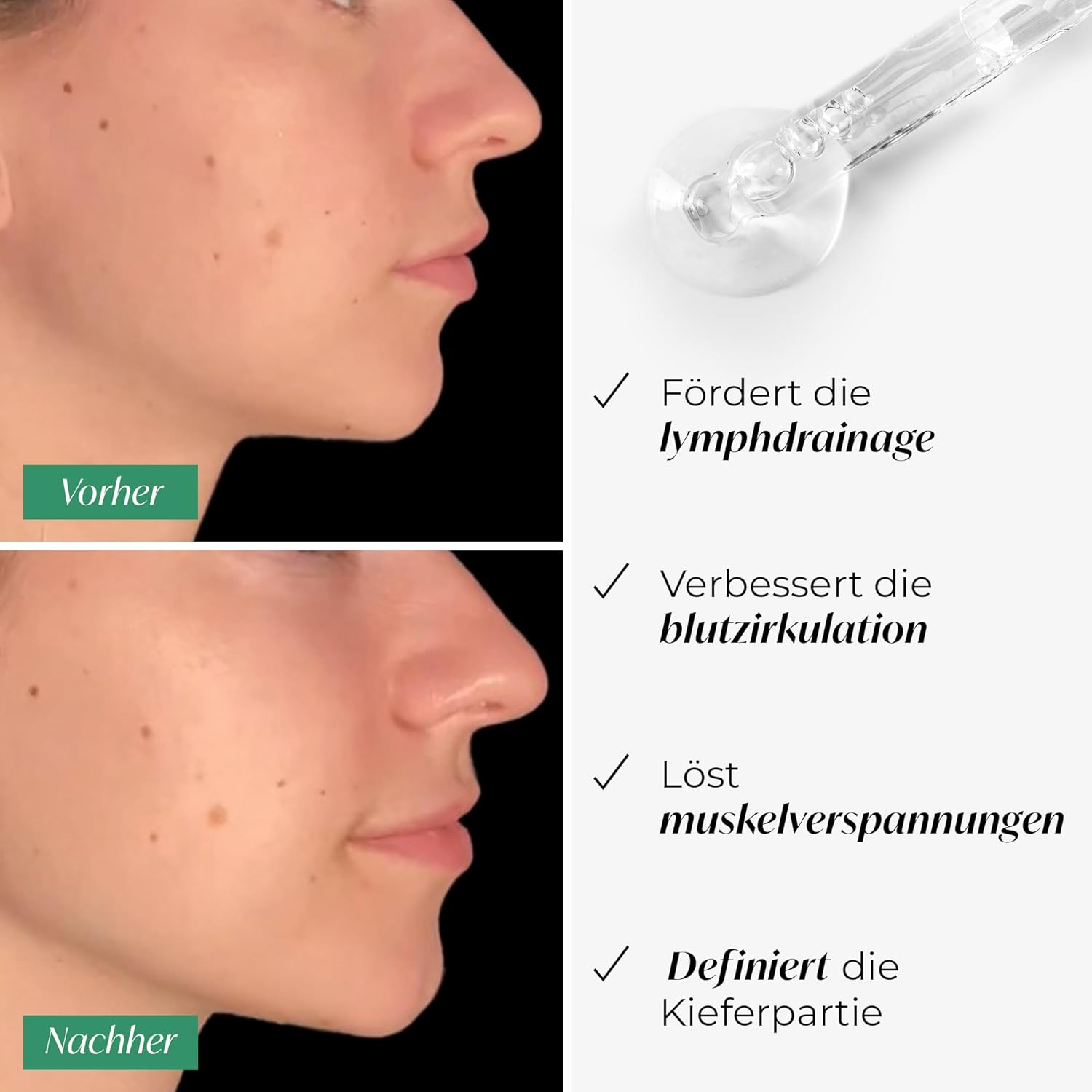 Detalle 2 de PLANTIFIQUE Jade Gua Sha Stein Gesichtsmassage 💆♀