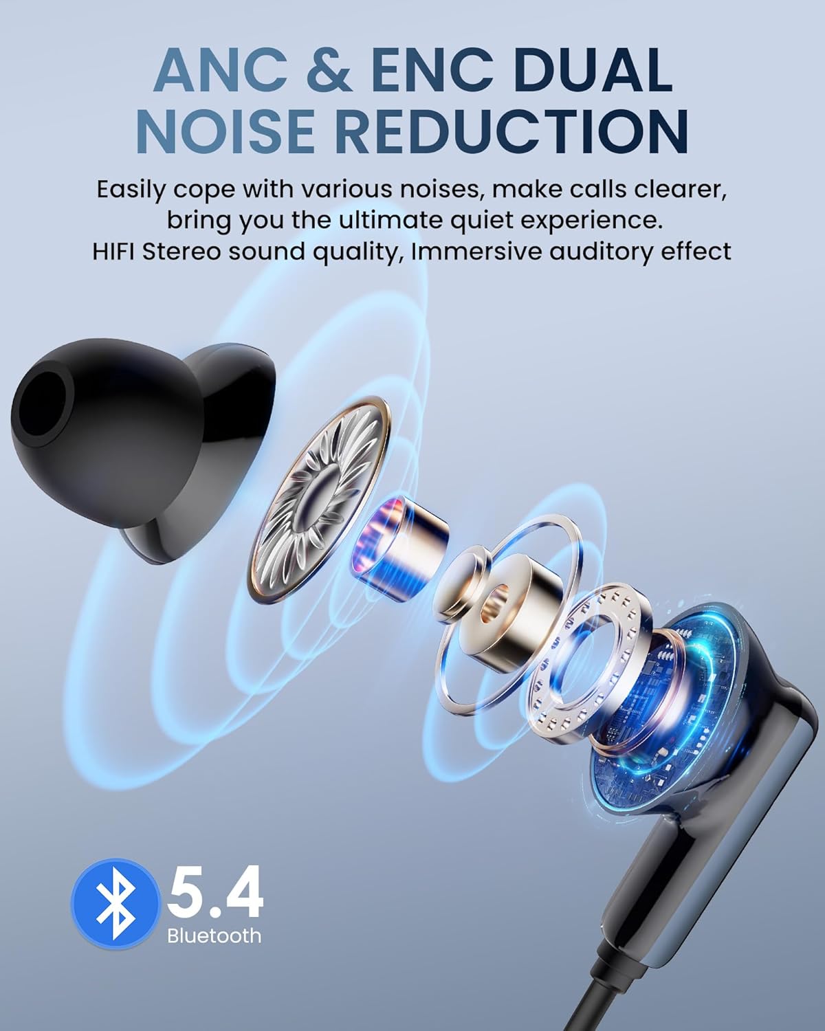 Thumbnail 2 de LAMA Neckband Headphones with Bluetooth 5.4 and ANC