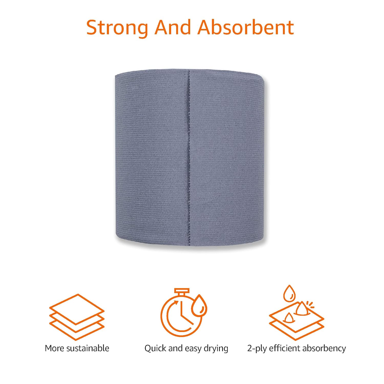 Detalle 2 de AmazonCommercial Multipurpose Wiping Paper 6 rolls 🧻