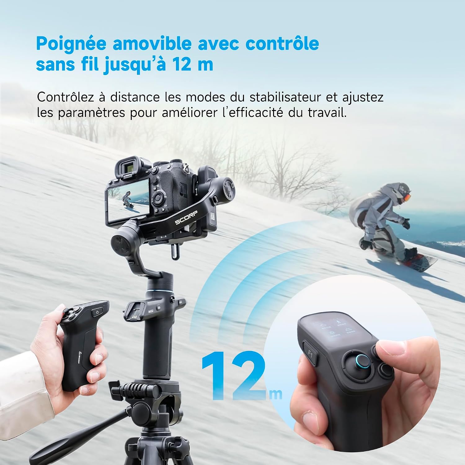 Detalle 2 de Feiyutech SCORP Mini 3 Pro stabilisateur 2 kg