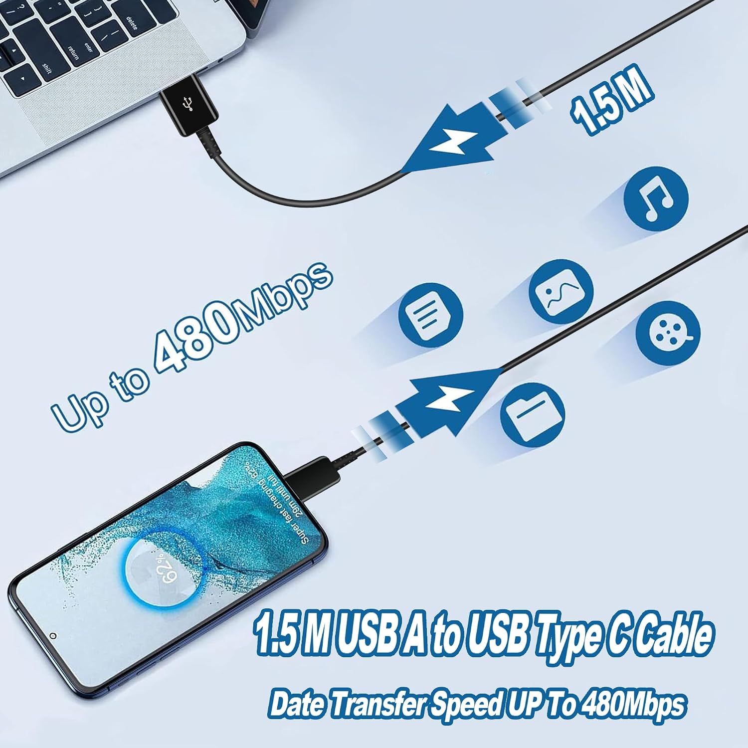 Thumbnail 4 de USB Ladegerät 1,5 m Schnellladegerät