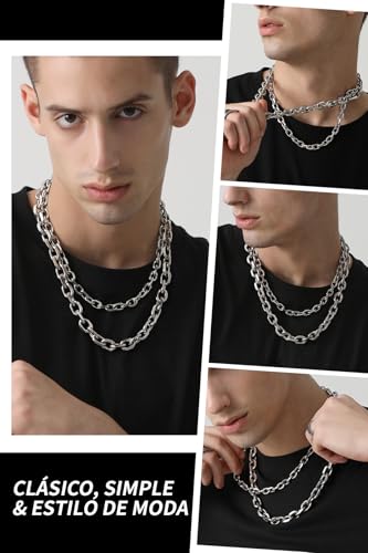 Thumbnail 4 de ChainsHouse Rolo Collar de Cuello 9 mm x 76 cm en Acero Inoxidabl e 316L – Plateado