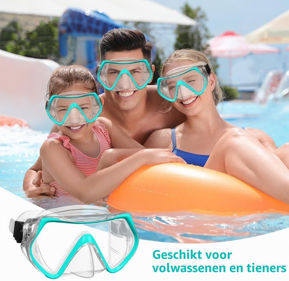 Thumbnail 6 de AOOSA snorkelmasker met gehard glas en 180° panoramisch zicht