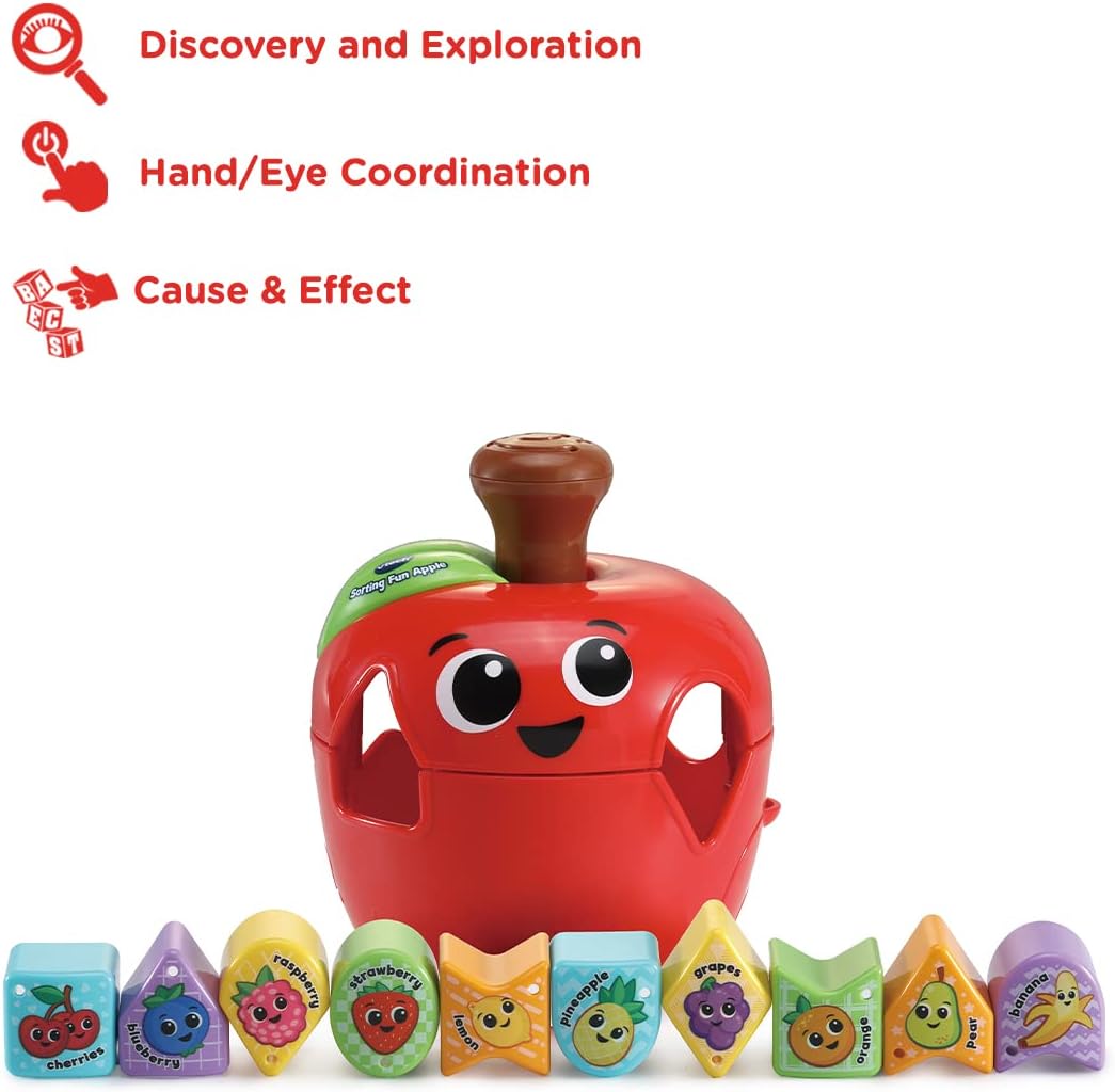 Thumbnail 2 de VTech Sorting Fun Apple shape sorter learning toy (ages 1–3)