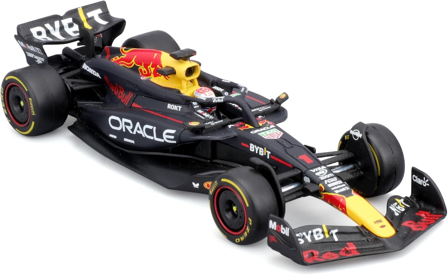 Detalle de BBURAGO F1 Red Bull Racing RB20 n°1 Verstappen – Échelle 1:43, livrée officielle, casque et présentoir