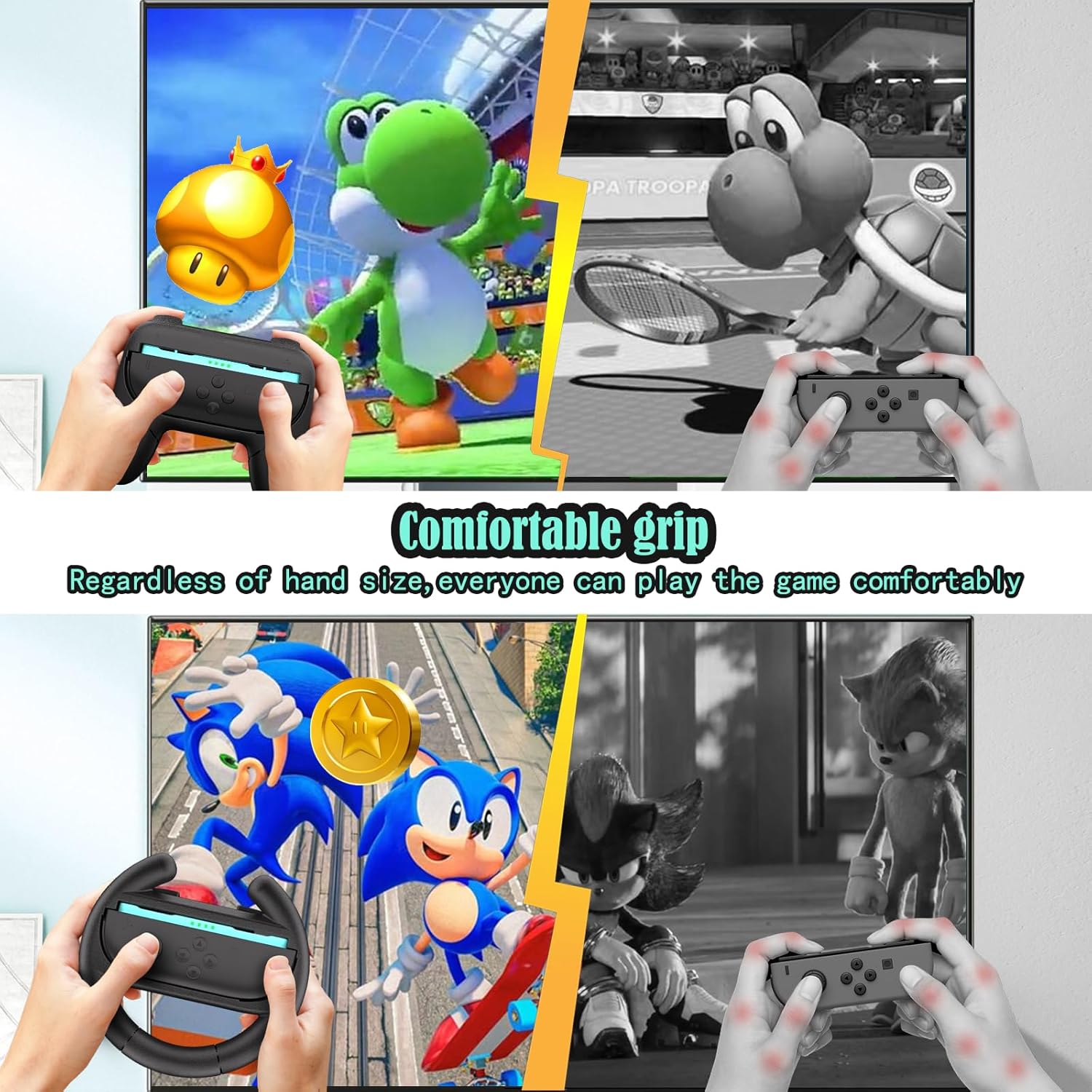Thumbnail 4 de HEYSTOP Volanti per Nintendo Switch 2 4 in 1