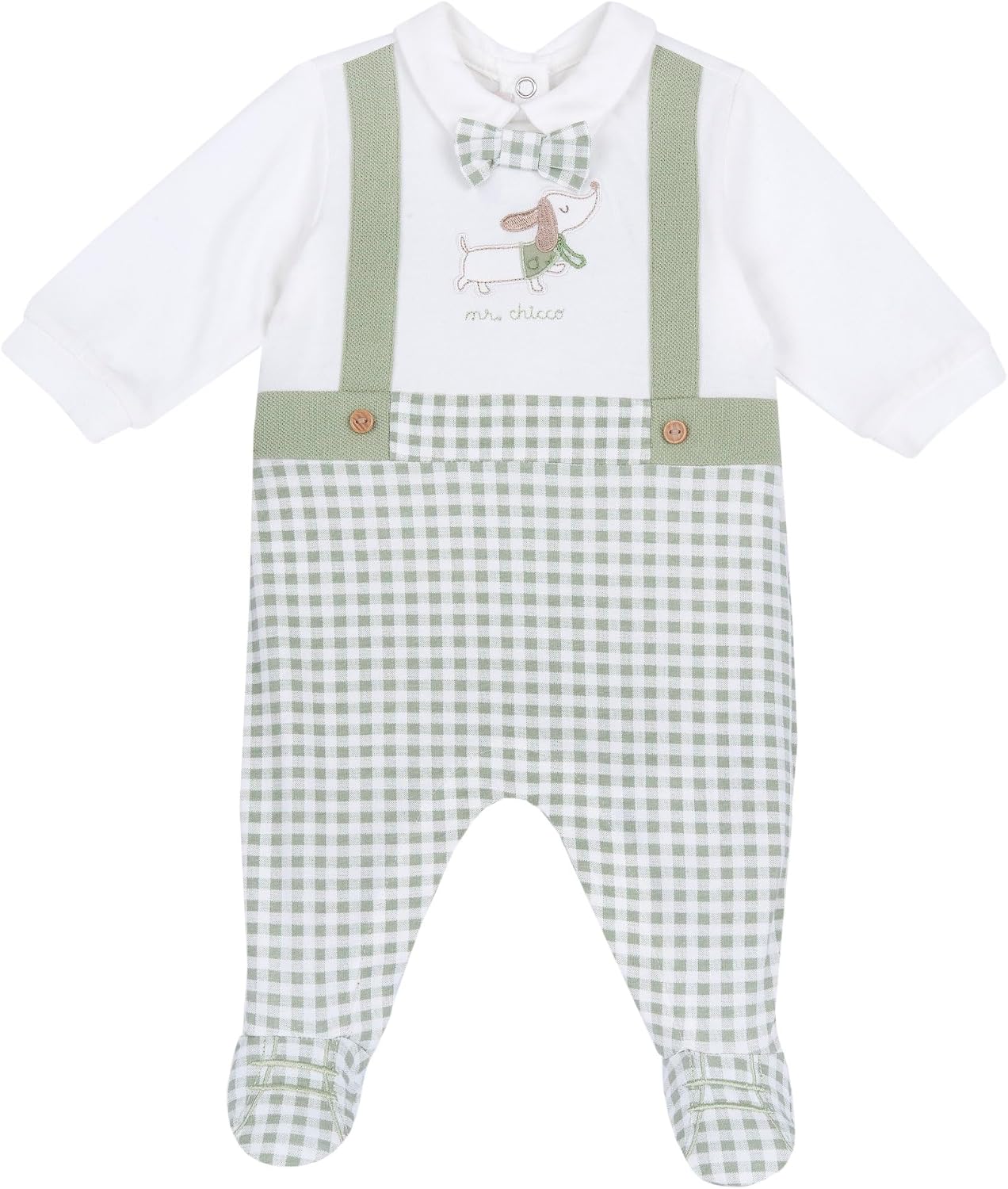Thumbnail 6 de Tutina neonato Chicco in cotone leggero con apertura schiena ed entrogamba – per primavera e autunno