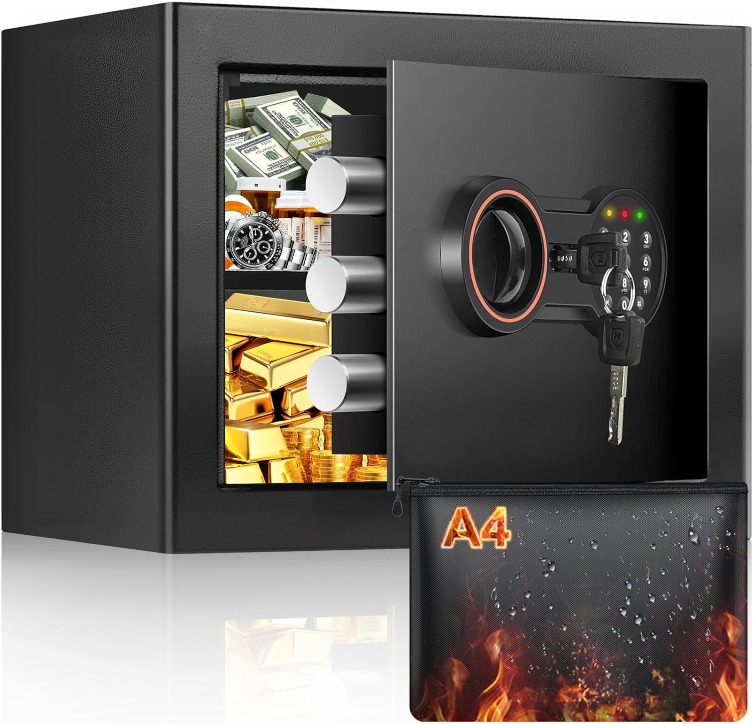25L Safe Tresor Feuerfest für Zuhause