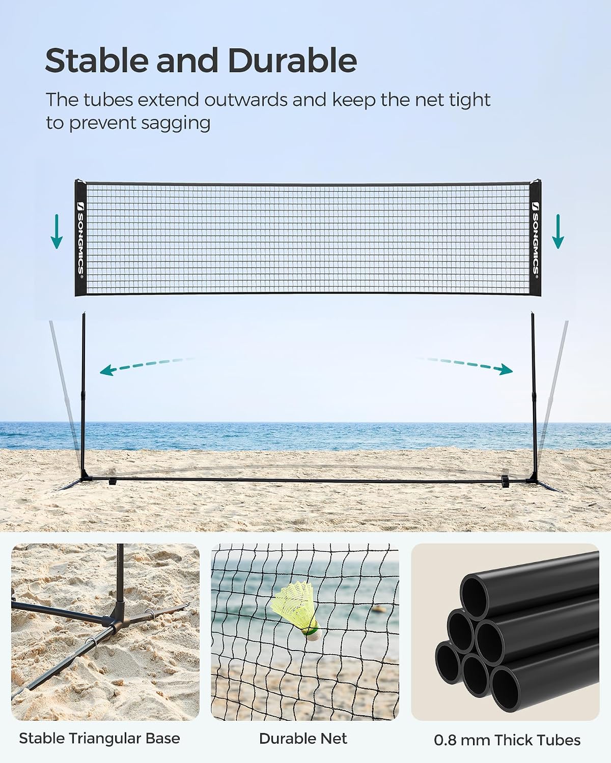 Detalle de SONGMICS Nylon Badminton Net
