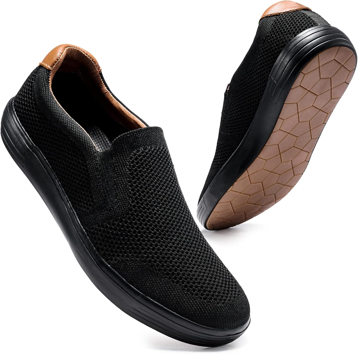 Detalle de konhill Men's Slip-On Walking Shoes Trainers Casual Breathable Mesh Sneakers Loafers