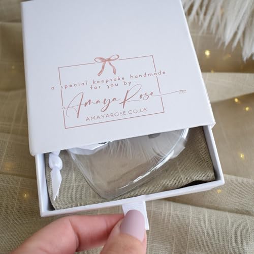Thumbnail 2 de Baby Feet Feather Memorial Bauble Heart by CharmedMemories