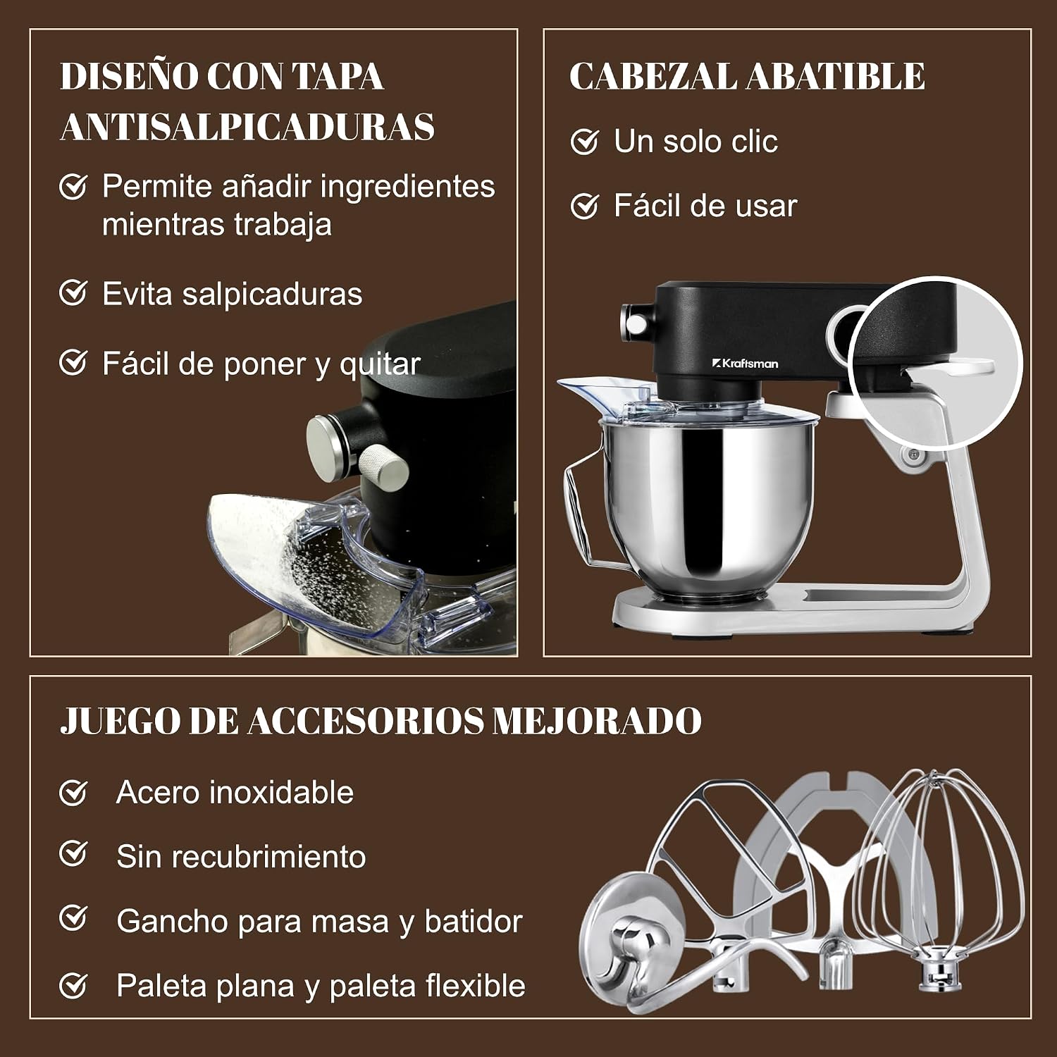 Thumbnail 6 de Kraftsman robot de cocina amasadora 5 L