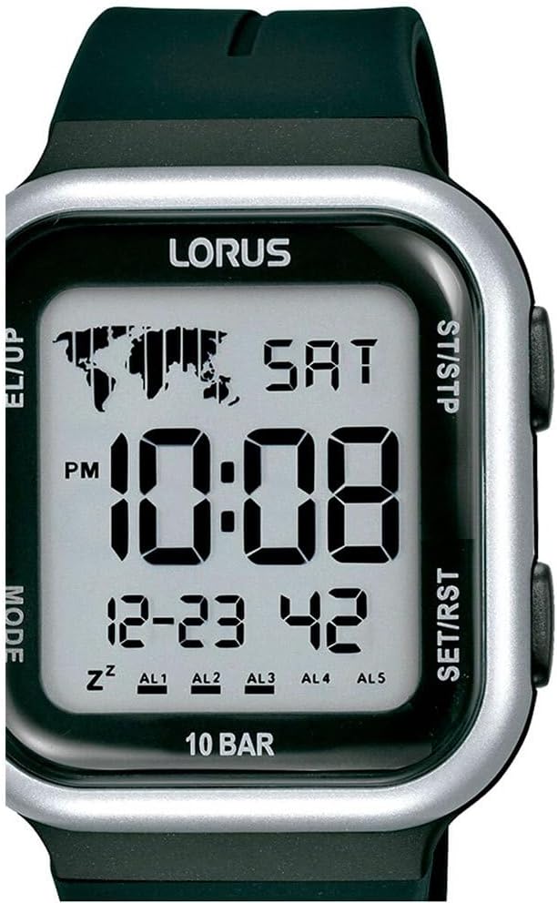 Detalle 2 de Lorus R2351PX9 Herren Chronograph Digitaluhr mit Silikonband
