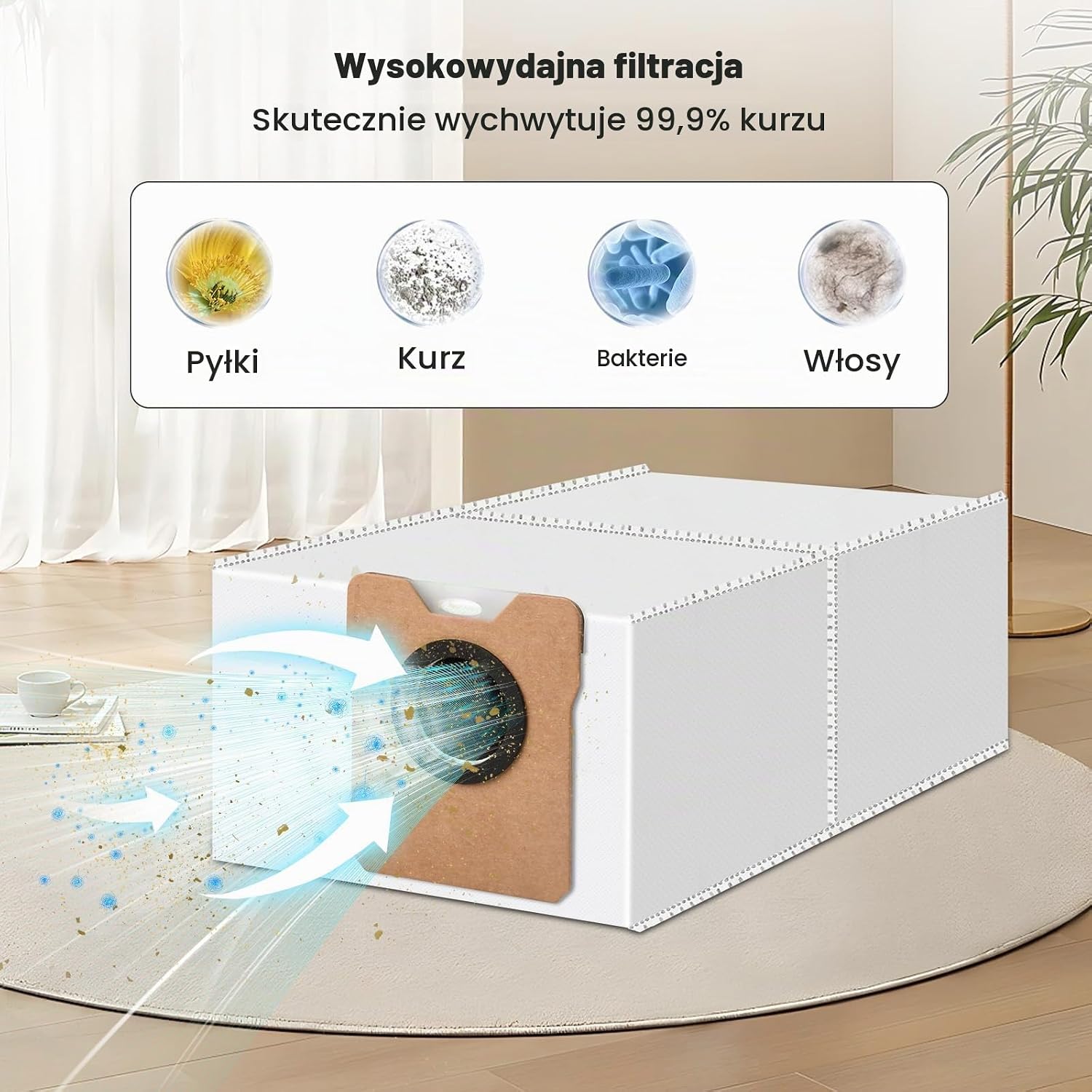 Detalle 2 de Fenkabs Omni C20 – 10 worków 3,1 l do robotów Eufy Omni C20 i C10