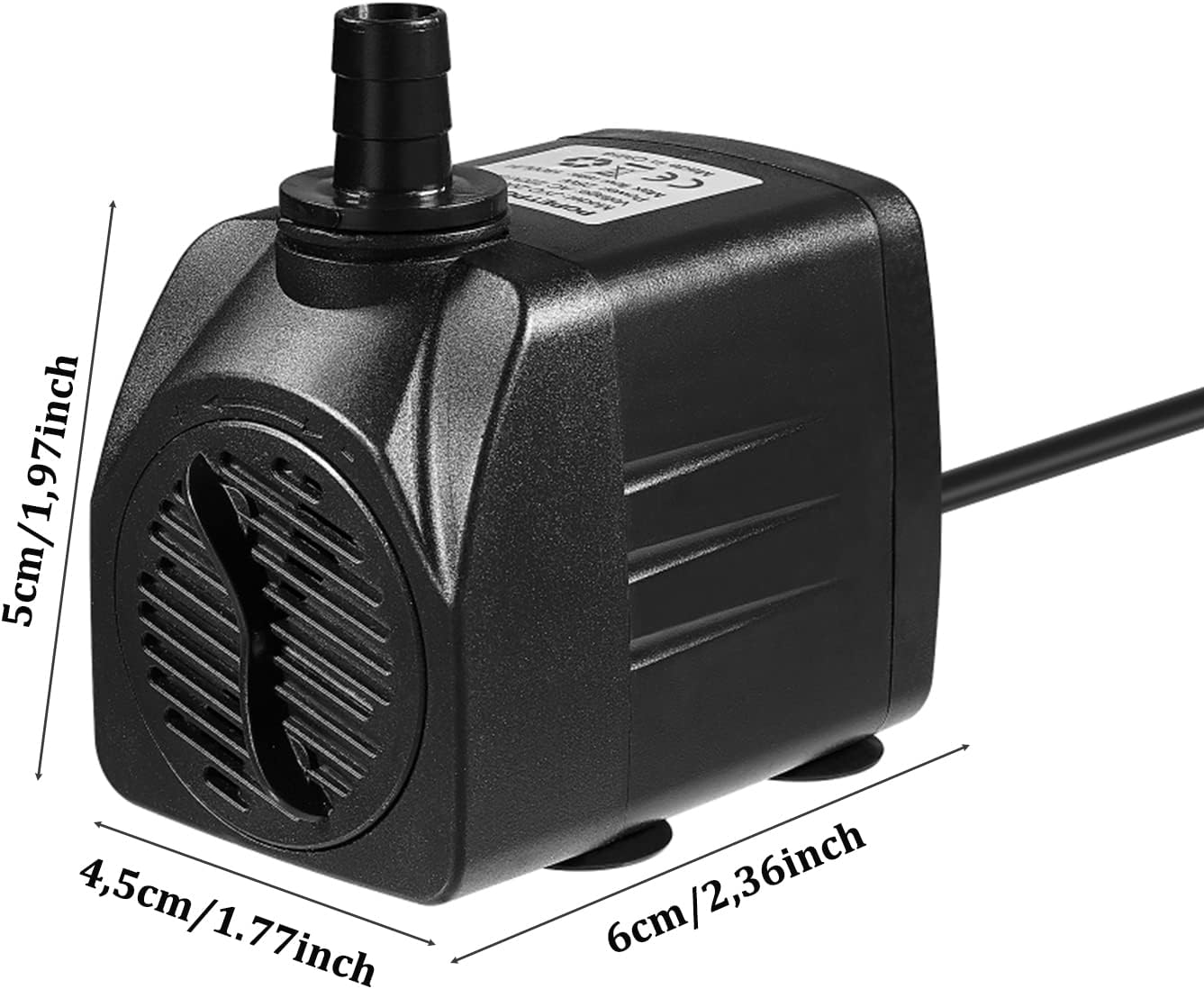 Detalle 2 de Homvik Bomba de Agua Sumergible 600 L/h 8 W