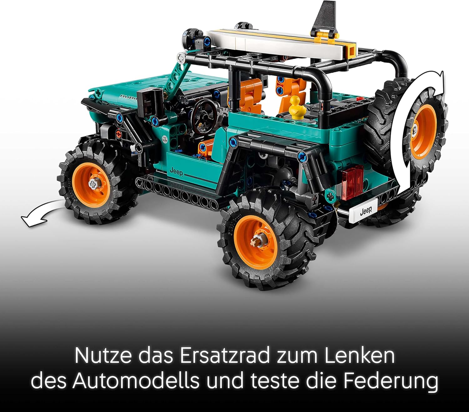 Thumbnail 2 de LEGO Technic 42227 Jeep Wrangler Rubicon Geländewagen – Off-Road Modellbau mit V6-Motor, Lenkung & Federung