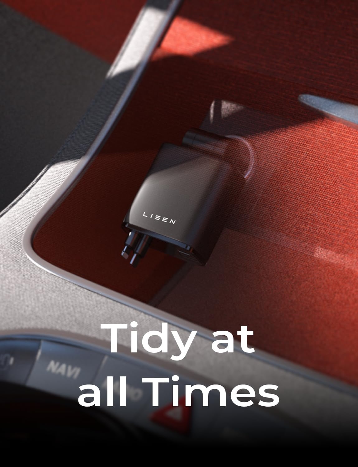 Thumbnail 5 de LISEN Retractable Car Charger Adapter 69W – 4-in-1 USB-C & USB-A Vehicle Charger for UK Roads