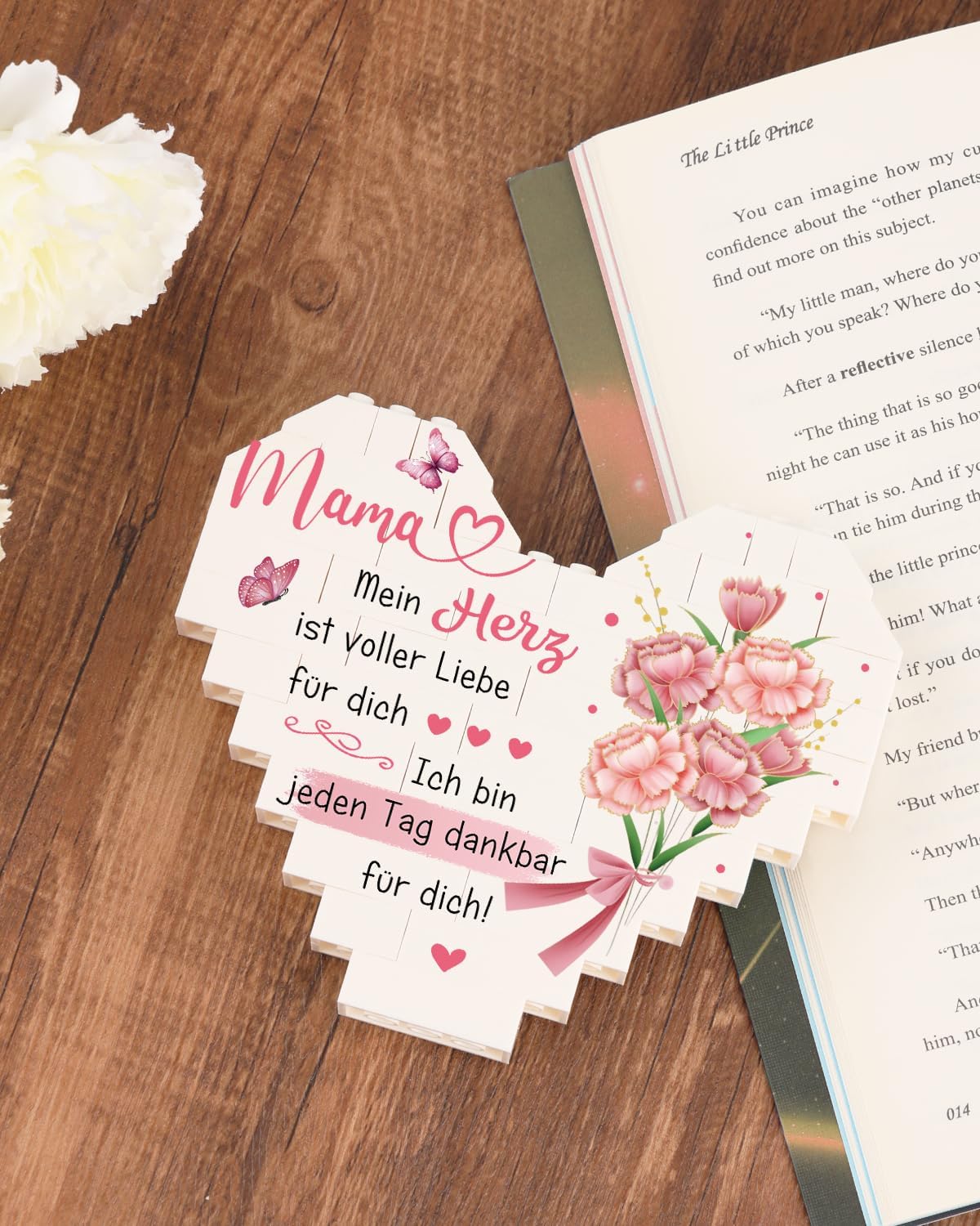 Detalle de PRSTENLY Herzförmige Plakette – Geschenkidee für Mama