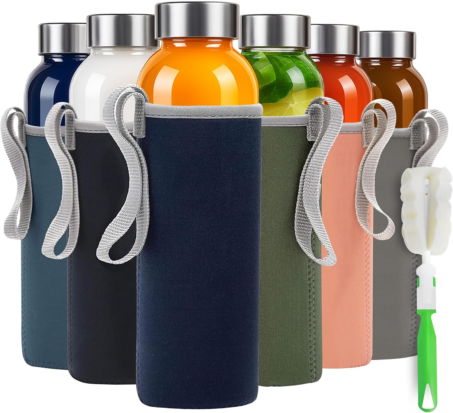 Thumbnail 6 de Epica Clear Glass Bottles 18oz Reusable 🧃