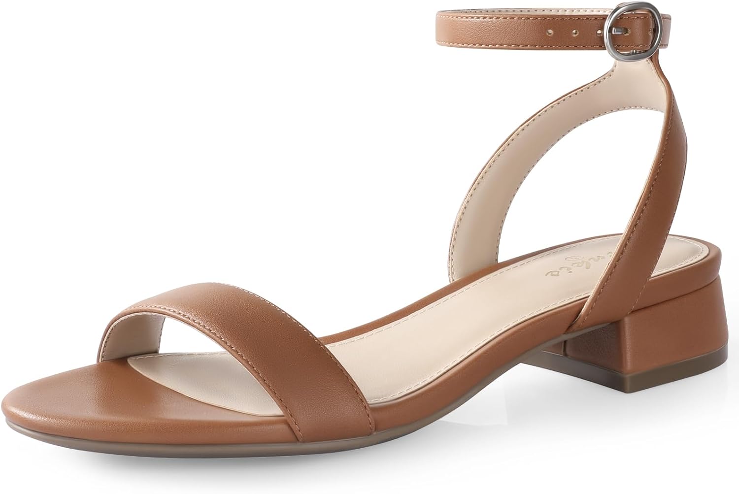 Thumbnail 6 de Ankis Black Nude White Gold Women Sandals: Easygoing 1-Inch Block Heel, Adjustable Straps
