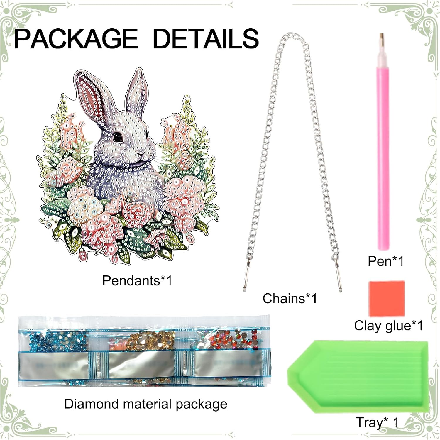 Detalle 2 de AiYuanzsh Diamond Painting Hanging Pendant Kit in Acrylic