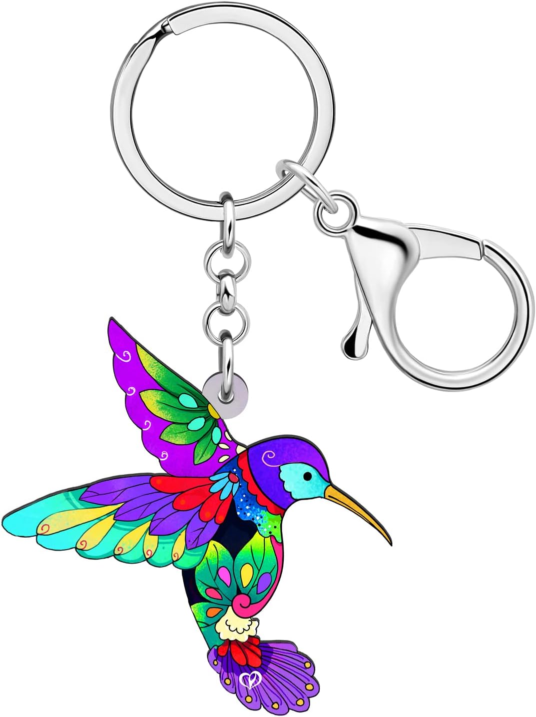 BAMAY Porte-clés Colibri Volant en Acrylique – Bijou léger pour femme