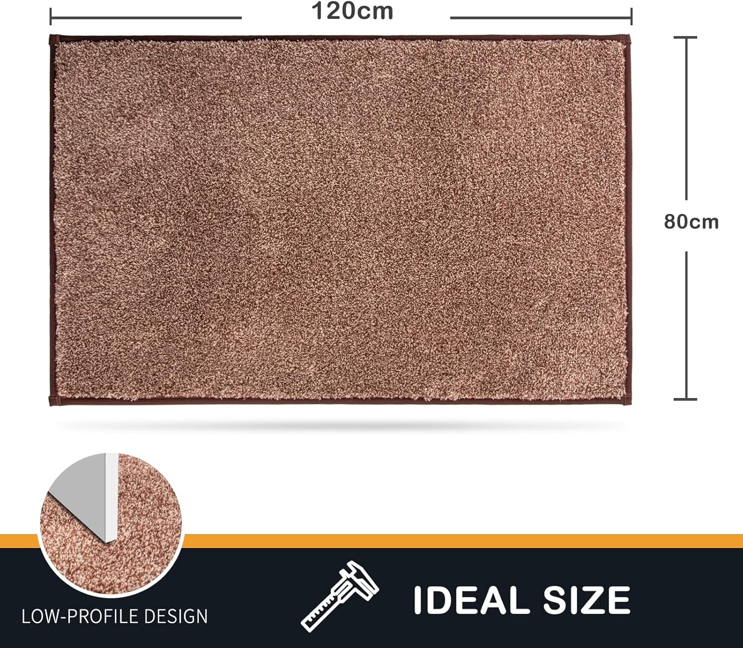 Detalle 2 de PURRUGS Dirt Trapping Door Mat 80 x 120 cm – Non-Slip, Machine Washable Entry Rug