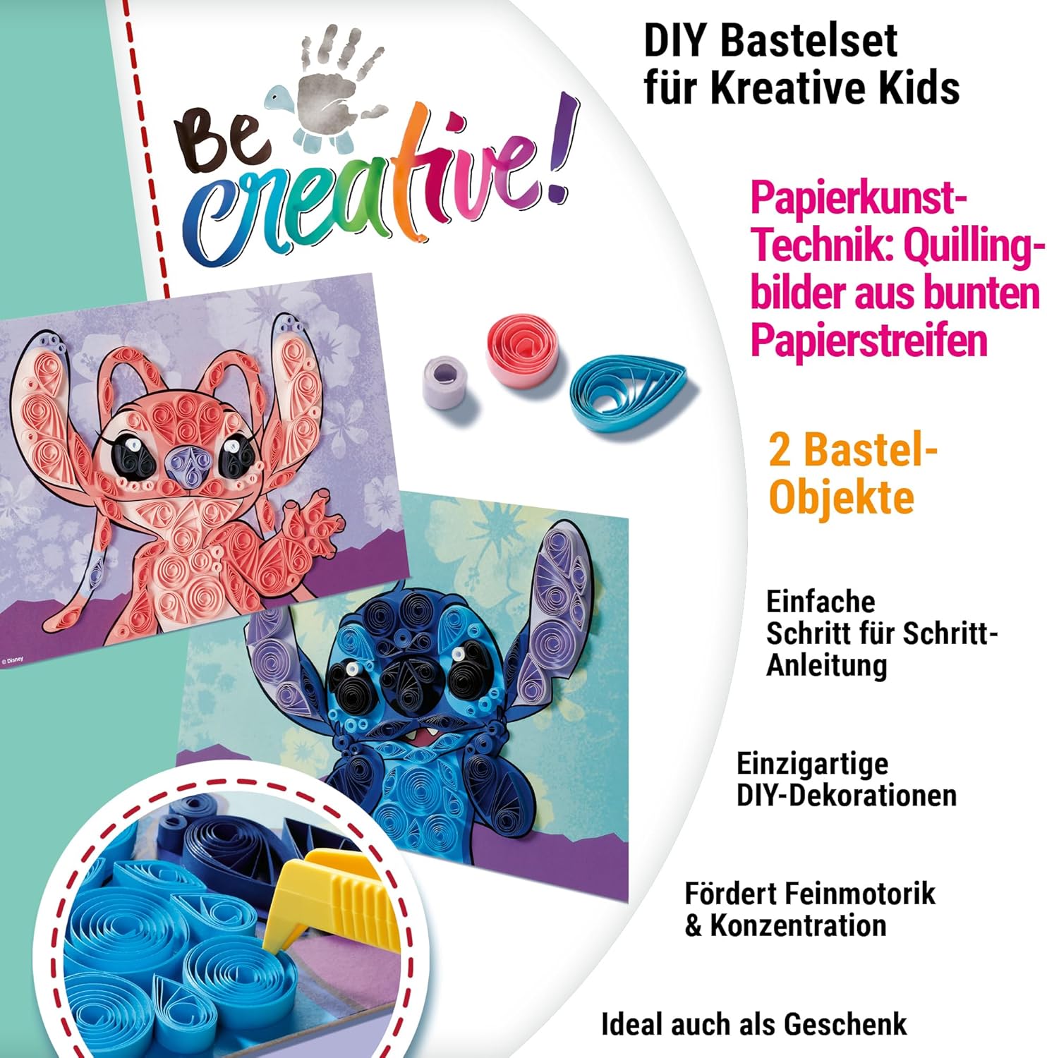 Thumbnail 2 de Ravensburger BeCreative Paper Art Quilling Stitch – Bastelset ab 6 Jahren (23750)