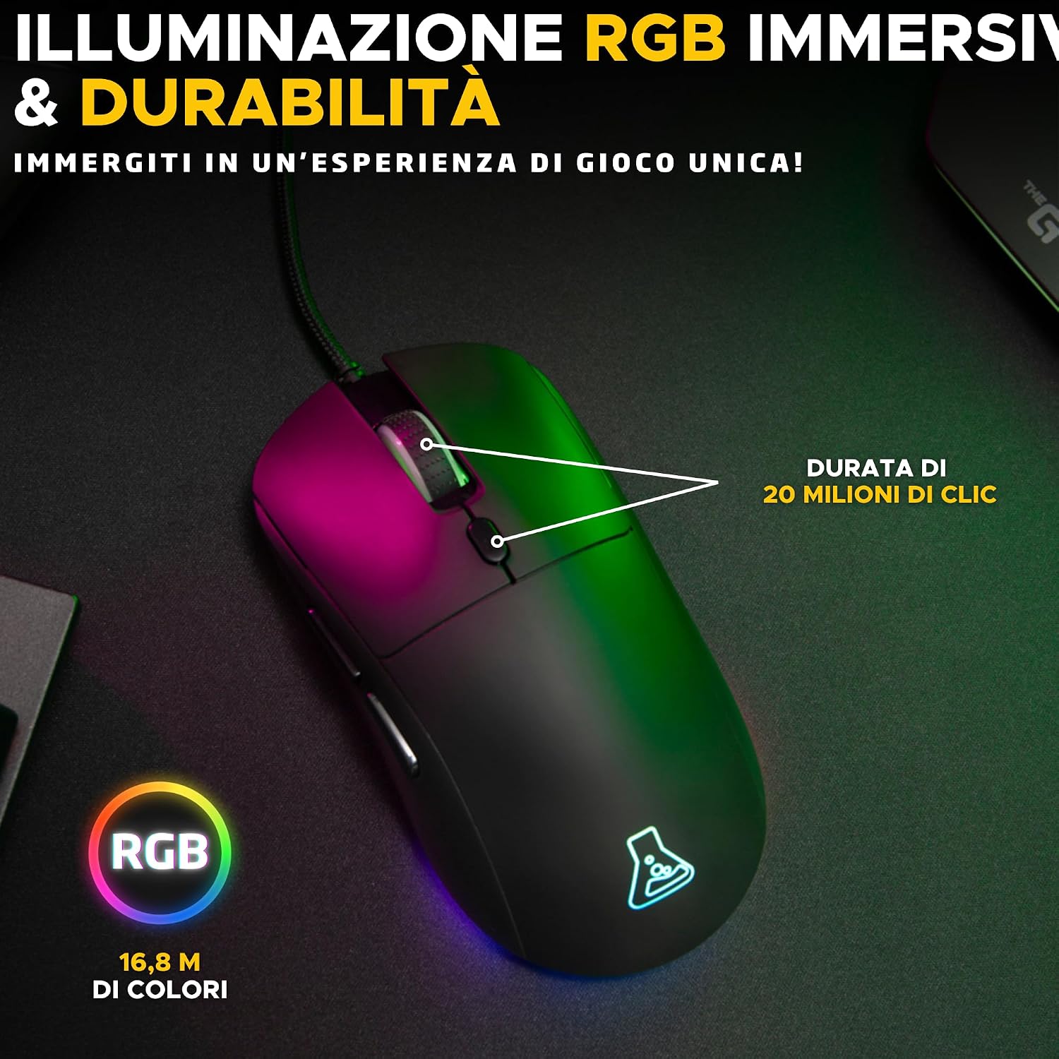 Thumbnail 4 de The G-Lab Kult Cobalt mouse gaming 12800 DPI