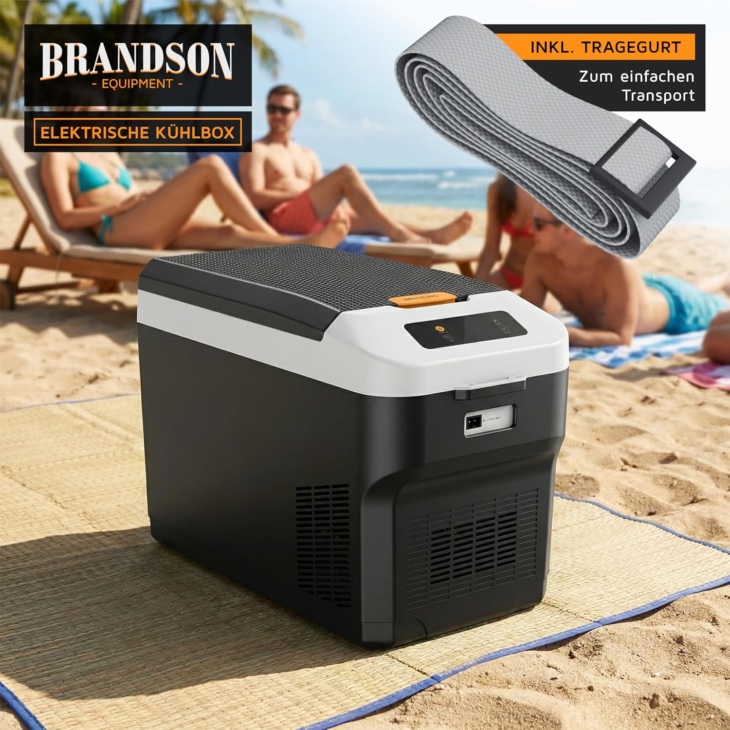 Thumbnail 4 de Brandson Kühlbox elektrisch mit Kompressor XXL 27 L – 12V/230V, zwei Fächer, ECO-Modus