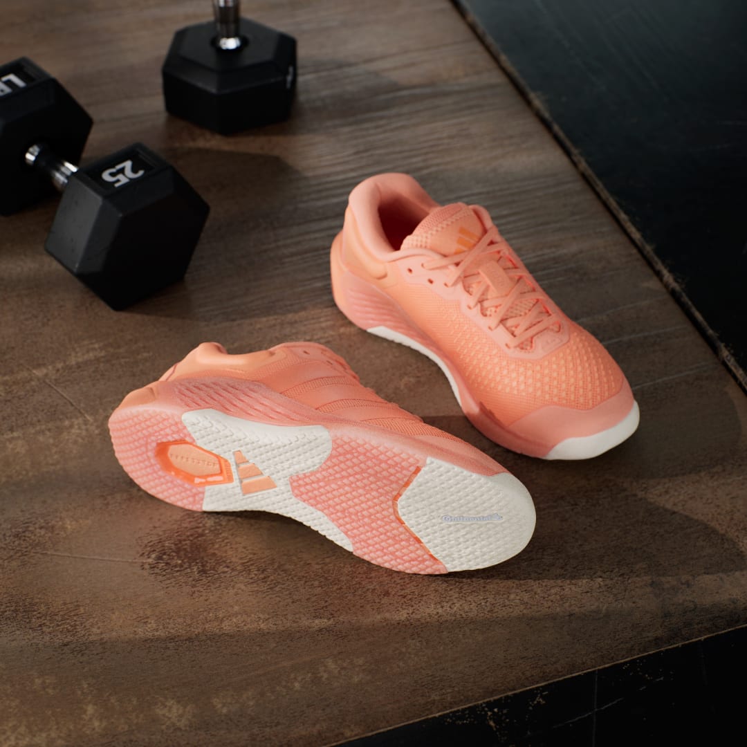 Detalle de Zapatilla de entrenamiento Dropset 4 de Adidas: potencia tus entrenos con ligereza en color Naranja