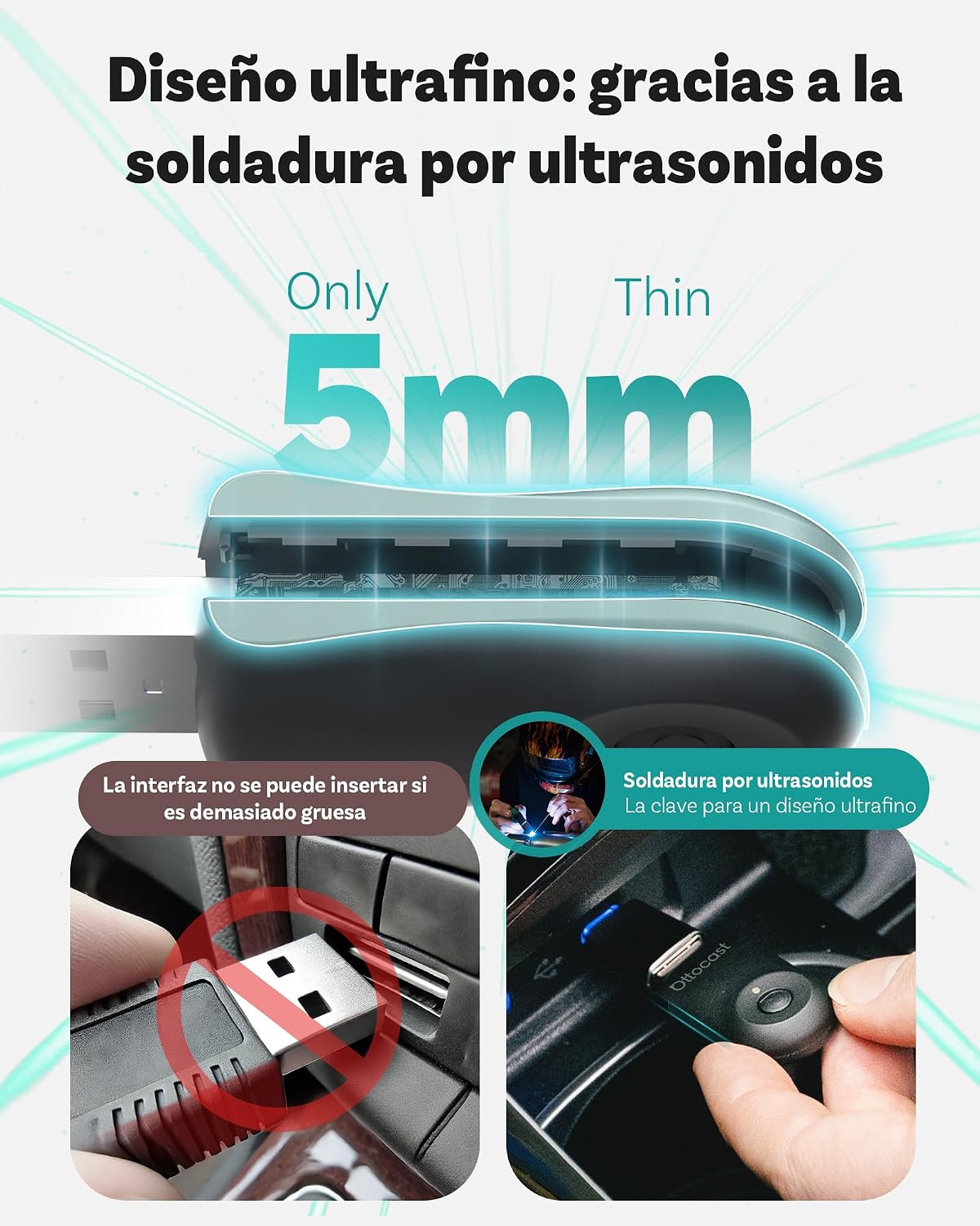 Thumbnail 6 de Ottocast Mini Flow adaptador CarPlay inalámbrico