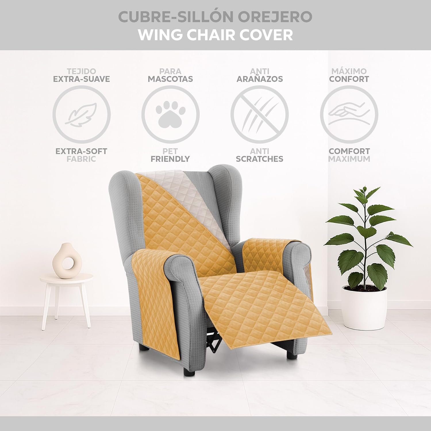 Detalle 2 de Textilhome Malu Copridivano 1 posto 55 cm 🛋
