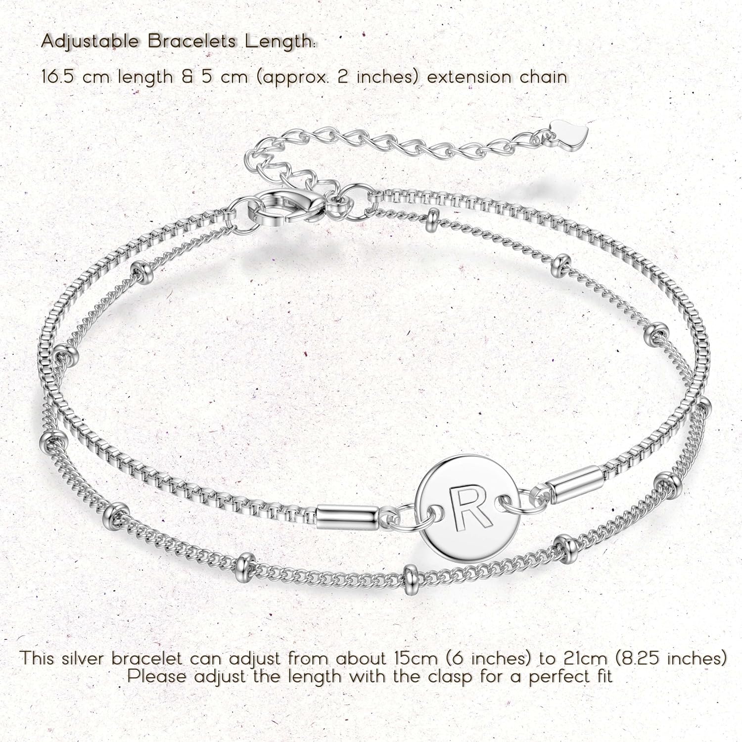 Thumbnail 2 de BodyBonita pulsera de capas inicial A–Z