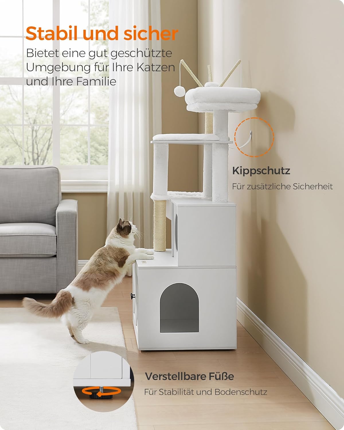 Thumbnail 6 de Feandrea Kratzbaum mit Katzenklo-Schrank 150 cm