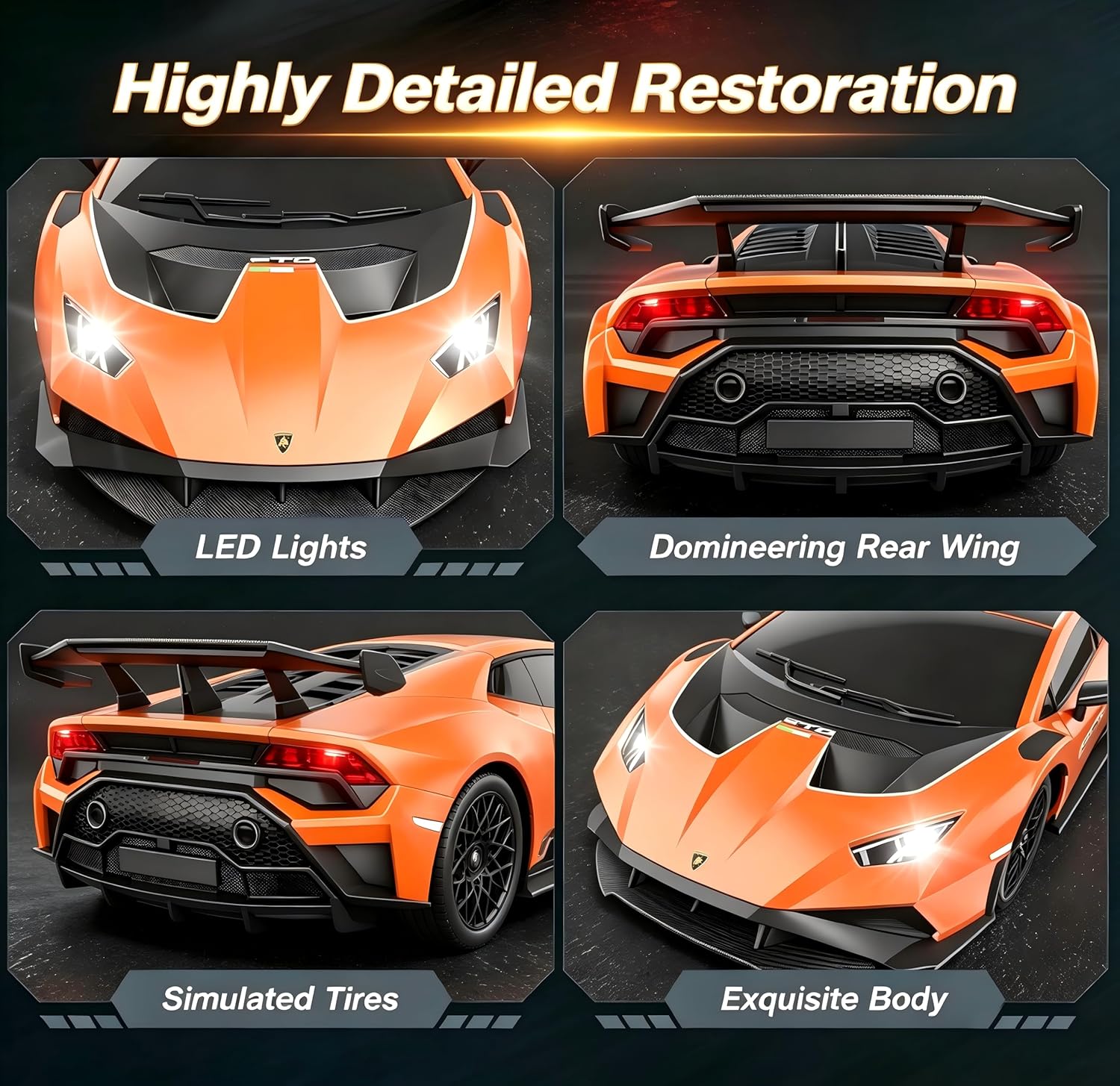 Thumbnail 3 de Lamborghini RC Drift Car (1:18) 4WD remote control drift car with full-proportional throttle and LED lights