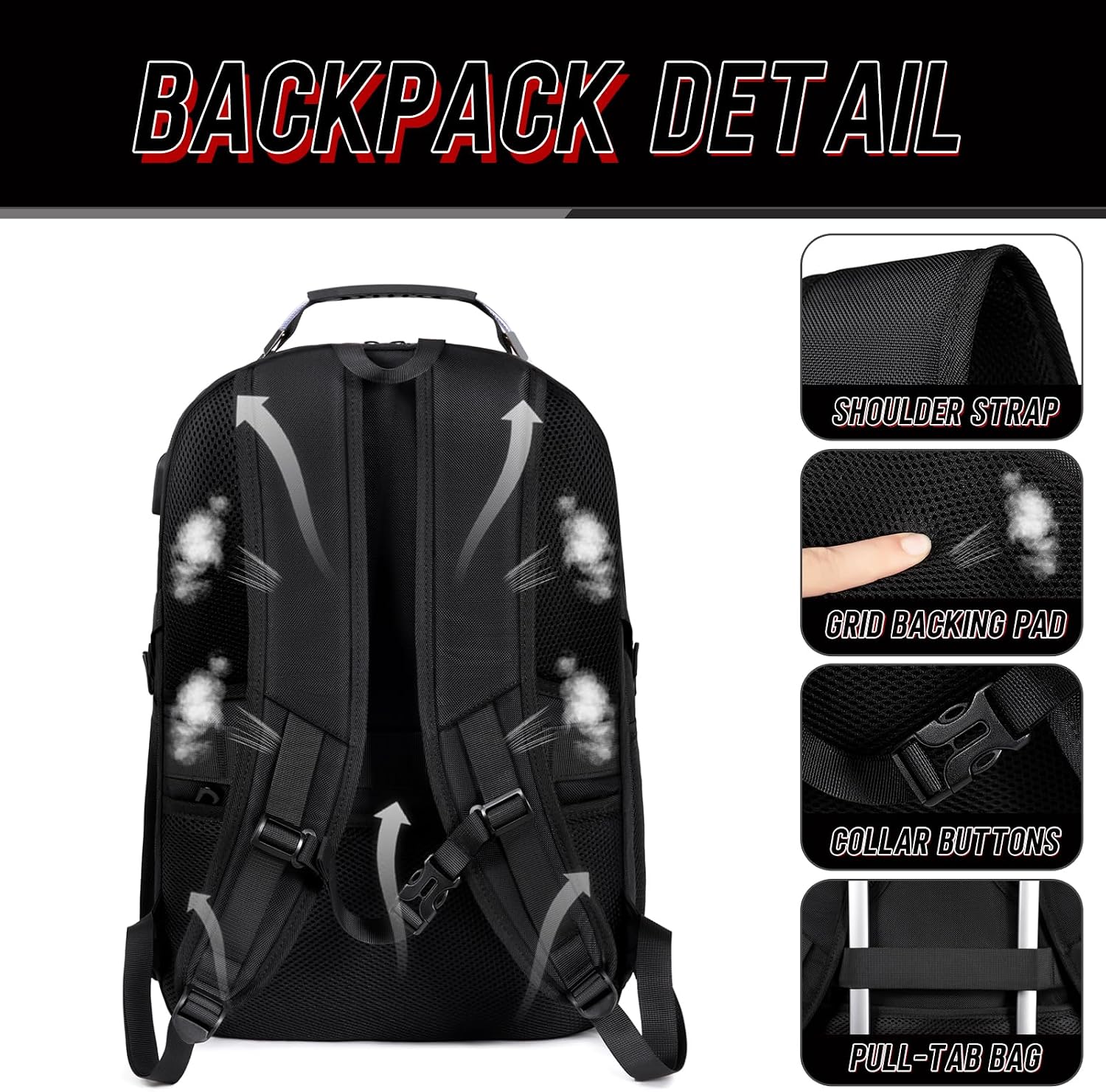 Thumbnail 6 de Z-MGKISS Travel Backpack 17.3" anti-theft laptop bag